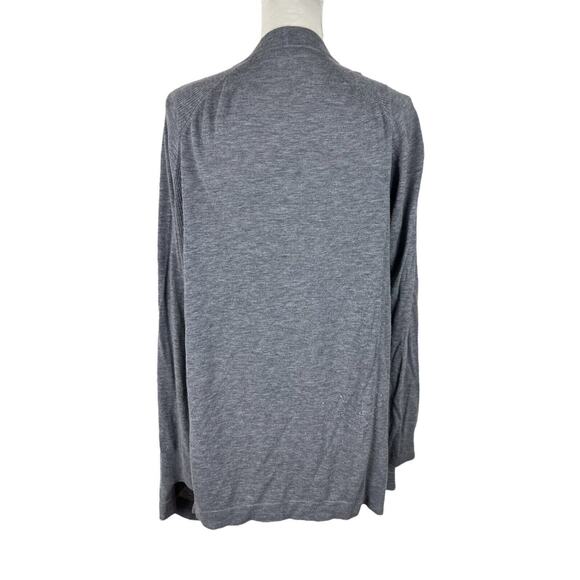 Vince Merino Wool Blend Cardigan Waterfall Open Front Sweater Gray Size Large - Picture 3 of 6